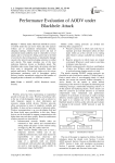 Performance Evaluation of AODV under Blackhole Attack