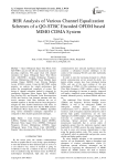 BER Analysis of Various Channel Equalization Schemes of a QO-STBC Encoded OFDM based MIMO CDMA System