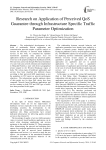 Research on Application of Perceived QoS Guarantee through Infrastructure Specific Traffic Parameter Optimization