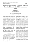 Improved Anonymization Algorithms for Hiding Sensitive Information in Hybrid Information System