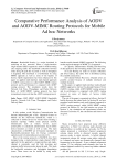 Comparative Performance Analysis of AODV and AODV-MIMC Routing Protocols for Mobile Ad hoc Networks