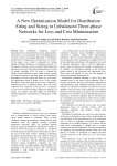 A New Optimization Model for Distribution Siting and Sizing in Unbalanced Three-phase Networks for Loss and Cost Minimization