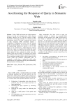Accelerating the Response of Query in Semantic Web