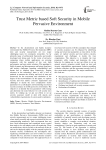 Trust Metric based Soft Security in Mobile Pervasive Environment