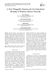 A New Pluggable Framework for Centralized Routing in Wireless Sensor Network