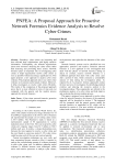 PNFEA: A Proposal Approach for Proactive Network Forensics Evidence Analysis to Resolve Cyber Crimes