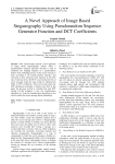 A Novel Approach of Image Based Steganography Using Pseudorandom Sequence Generator Function and DCT Coefficients