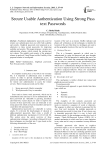 Secure Usable Authentication Using Strong Pass text Passwords