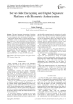 Server-Side Encrypting and Digital Signature Platform with Biometric Authorization