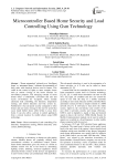 Microcontroller Based Home Security and Load Controlling Using Gsm Technology