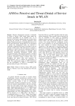 ANM to Perceive and Thwart Denial of Service Attack in WLAN