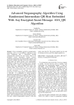 Advanced Steganography Algorithm Using Randomized Intermediate QR Host Embedded With Any Encrypted Secret Message: ASA_QR Algorithm