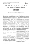 A Model for Detecting Tor Encrypted Traffic using Supervised Machine Learning