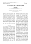 A Survey on RC4 Stream Cipher