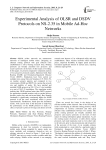 Experimental Analysis of OLSR and DSDV Protocols on NS-2.35 in Mobile Ad-Hoc Networks