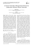 A Cluster based Key Management Scheme for Underwater Wireless Sensor Networks