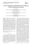 A Novel Approach for Optimization Auto-Scaling in Cloud Computing Environment