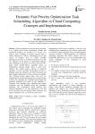 Dynamic Fair Priority Optimization Task Scheduling Algorithm in Cloud Computing: Concepts and Implementations