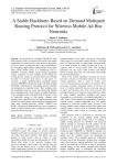 A Stable Backbone-Based on Demand Multipath Routing Protocol for Wireless Mobile Ad Hoc Networks