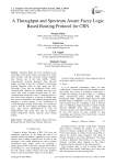 A Throughput and Spectrum Aware Fuzzy Logic Based Routing Protocol for CRN