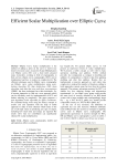 Efficient Scalar Multiplication over Elliptic Curve