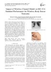 Impact of Wireless Channel Model on 802.15.6 Standard Performance for Wireless Body Sensor Networks