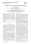 A Note on Group Authentication Schemes