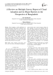 A Review on Multiple Survey Report of Cloud Adoption and its Major Barriers in the Perspective of Bangladesh