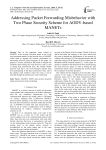 Addressing Packet Forwarding Misbehavior with Two Phase Security Scheme for AODV-based MANETs