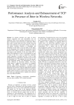 Performance Analysis and Enhancement of TCP in Presence of Jitter in Wireless Networks