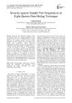 Security against Sample Pair Steganalysis in Eight Queens Data Hiding Technique