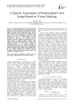 A Quality Assessment of Watermarked Color Image Based on Vision Masking
