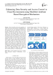 Enhancing Data Security and Access Control in Cloud Environment using Modified Attribute Based Encryption Mechanism