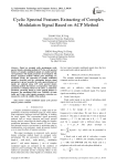 Cyclic Spectral Features Extracting of Complex Modulation Signal Based on ACP Method