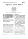 An Optimization Model and DPSO-EDA for Document Summarization