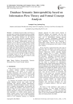 Database Semantic Interoperability based on Information Flow Theory and Formal Concept Analysis