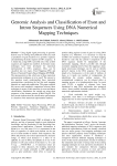 Genomic Analysis and Classification of Exon and Intron Sequences Using DNA Numerical Mapping Techniques