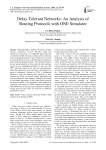 Delay Tolerant Networks: An Analysis of Routing Protocols with ONE Simulator