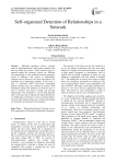 Self-organized Detection of Relationships in a Network