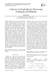 A Survey on Graph Queries Processing: Techniques and Methods