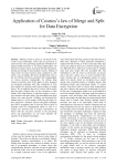 Application of Cosmos's law of Merge and Split for Data Encryption