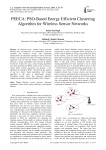 PEECA: PSO-Based Energy Efficient Clustering Algorithm for Wireless Sensor Networks