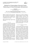 Method for Cyberincidents Network-Centric Monitoring in Critical Information Infrastructure