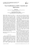 Trust Establishment in SDN: Controller and Applications