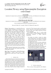 Location Privacy using Homomorphic Encryption over Cloud