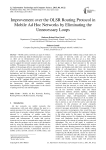 Improvement over the OLSR Routing Protocol in Mobile Ad Hoc Networks by Eliminating the Unnecessary Loops