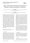 Study of Parametric Performance Evaluation of Machine Learning and Statistical Classifiers