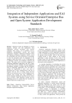 Integration of Independent Applications and EAI Systems using Service Oriented Enterprise Bus and Open System Application Development Standards