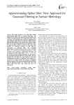 Approximating Spline filter: New Approach for Gaussian Filtering in Surface Metrology