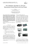 The Calibration Algorithm of a 3D Color Measurement System based on the Line Feature